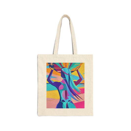 Cotton Canvas Tote Bag - Surf at Dusk
