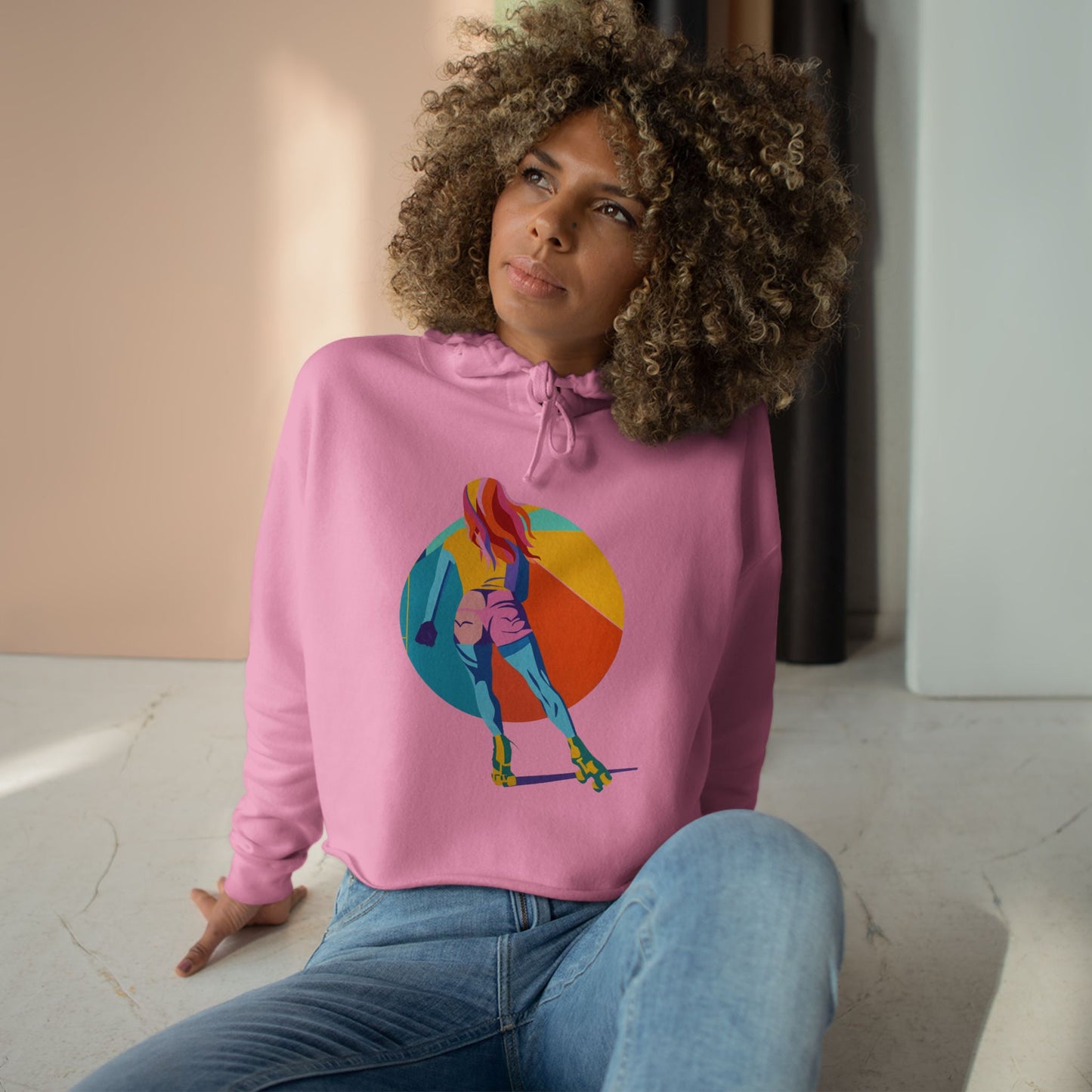 Rollergirl Crop Hoodie - Moving