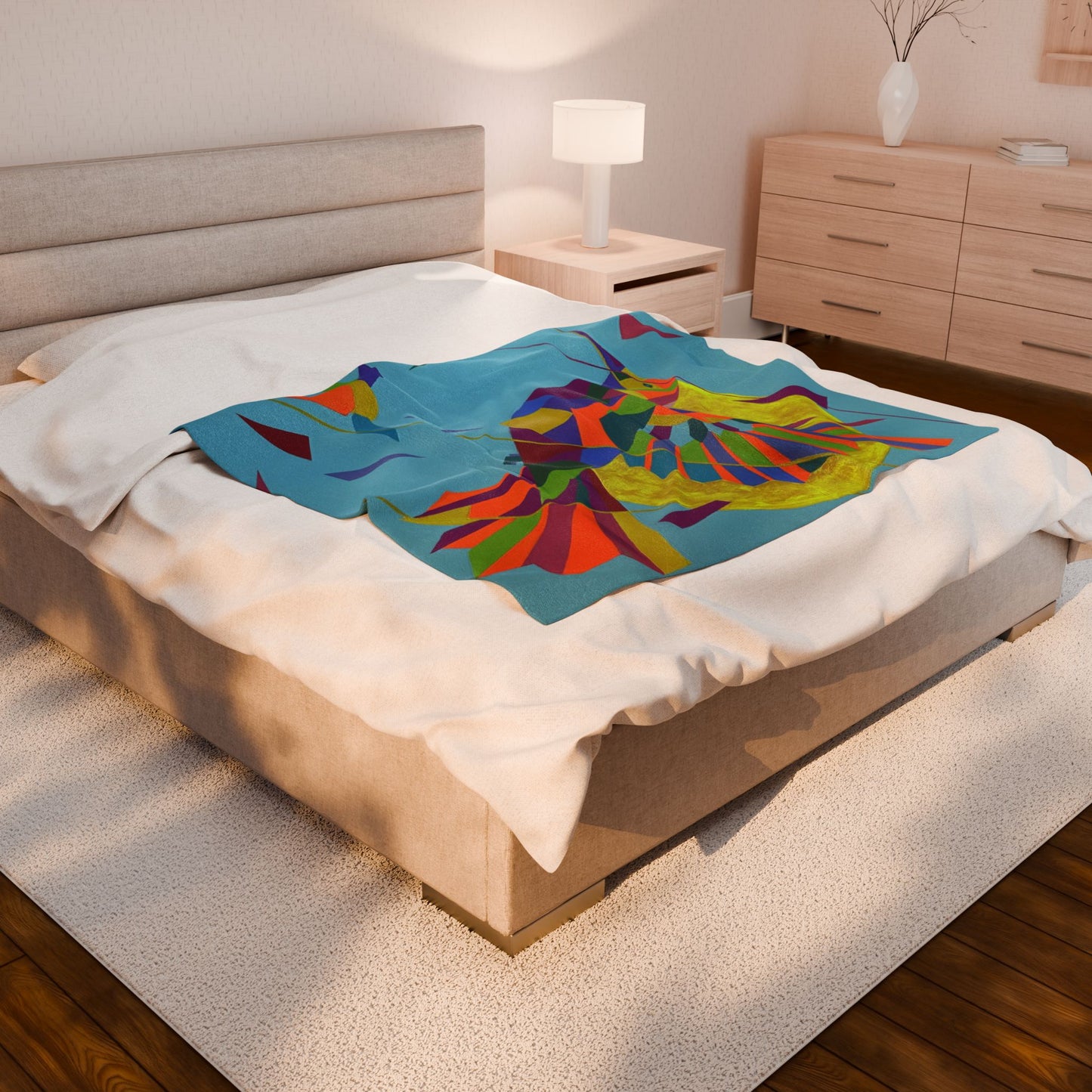 Plush Blanket - Universal Mind Warm Colors Warm Feeling Inspired Design