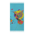 Boho Beach Towel Hummingbird